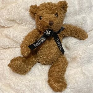 Saks Department store plush bear 12” Parisian bow